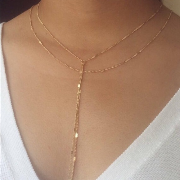 ✨✨Gold Filled Double Strand Y Necklace✨ - Picture 2 of 4